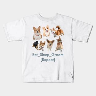 Eat Sleep Groom Repeat Kids T-Shirt